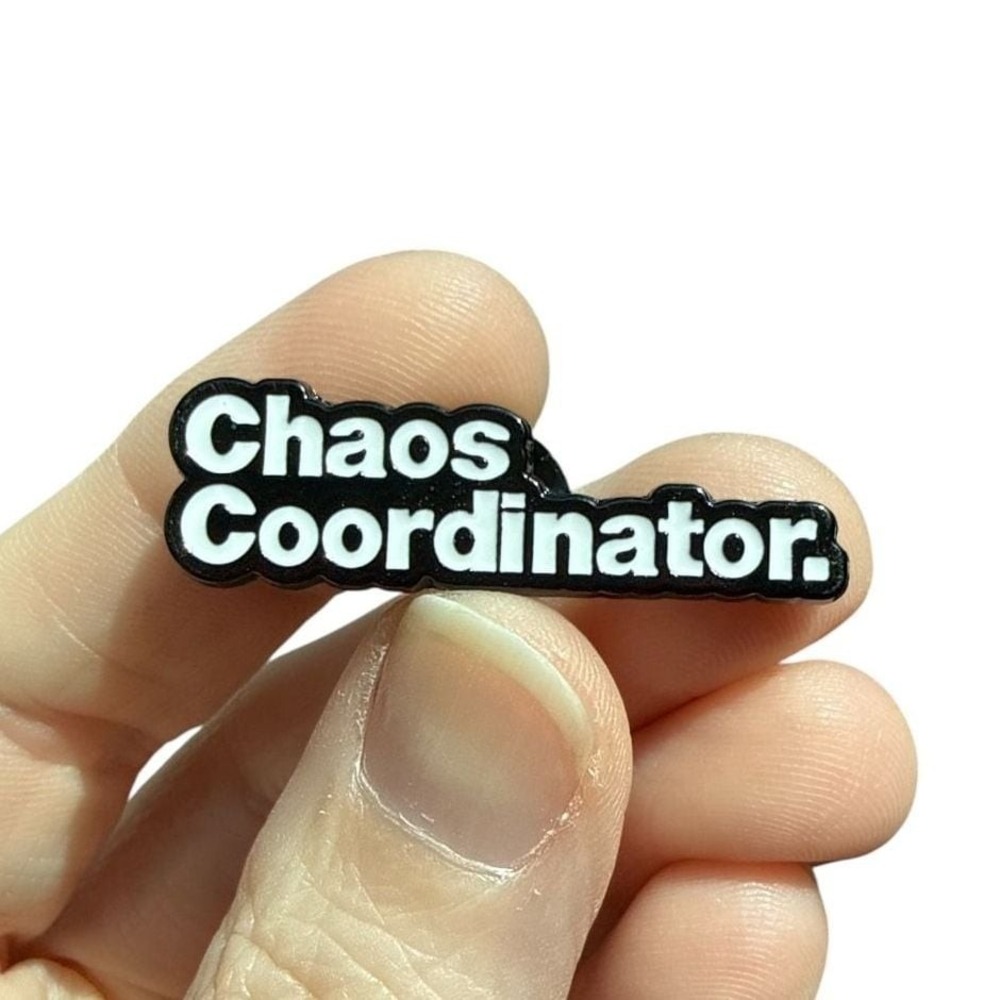 Chaos Coordinator Enamel Lapel Pin Badge